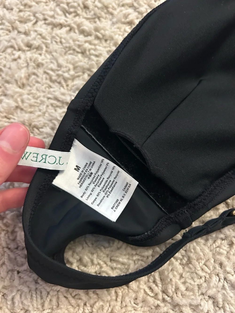 J.CREW Rosette Bandeau Bikini Top size M